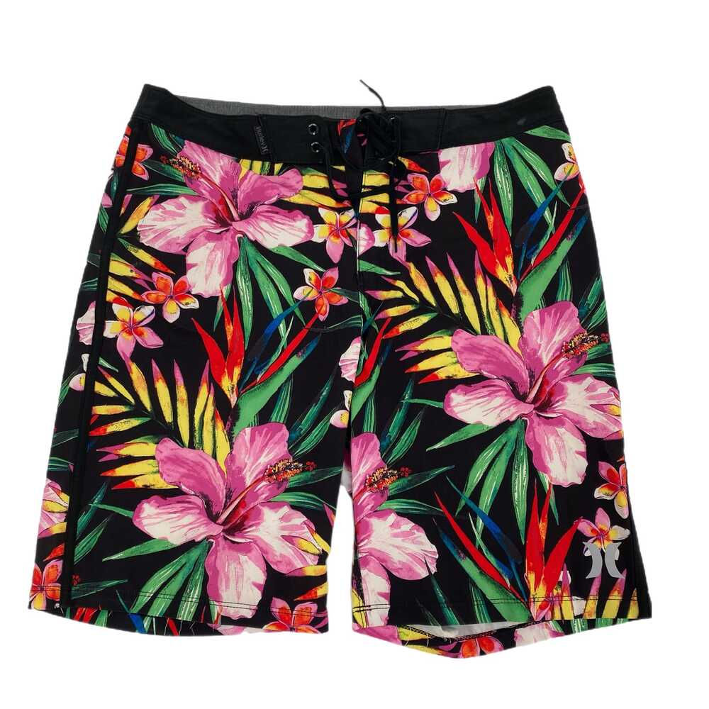 Hurley Black Floral Swim Trunks | Size 30